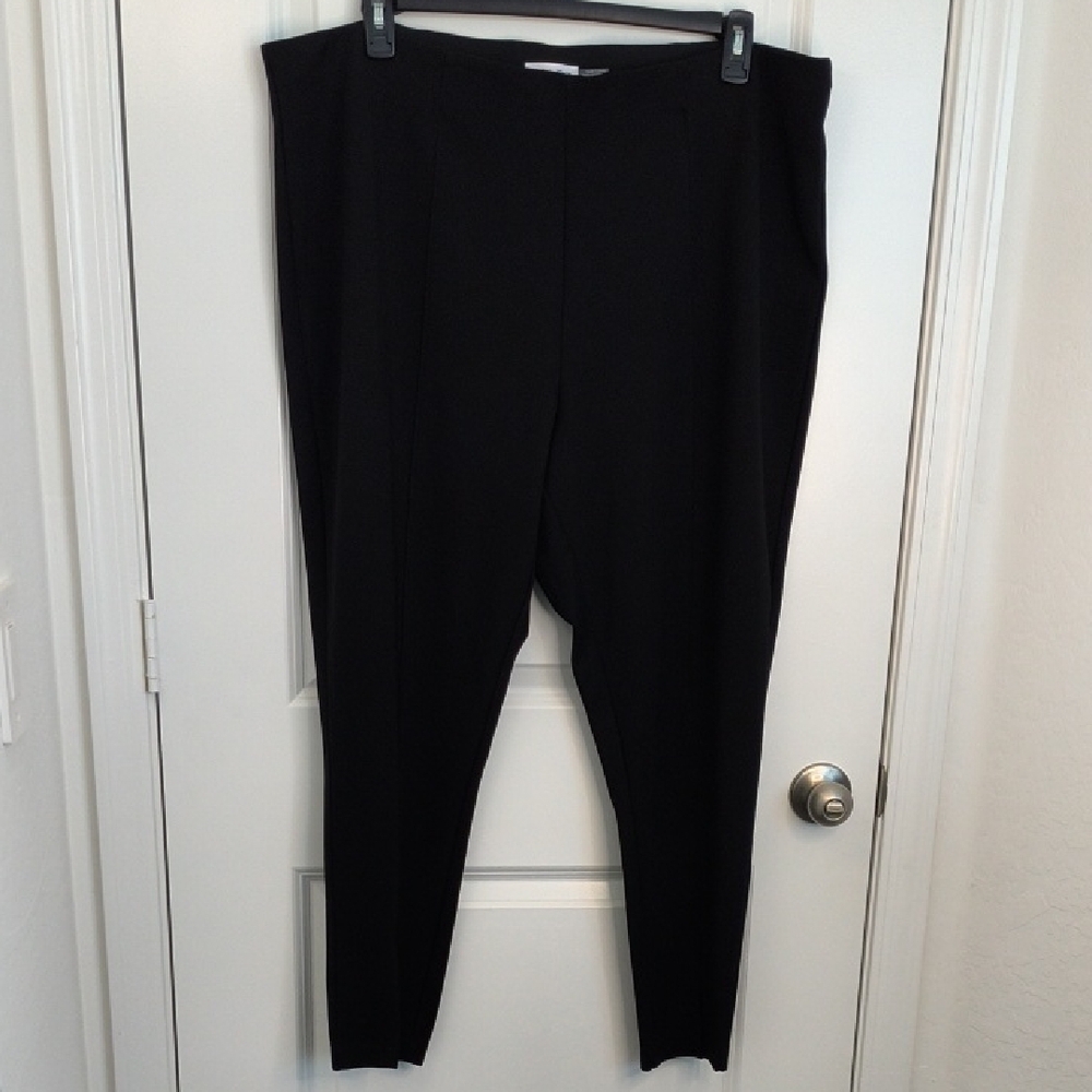 Calvin Klein Classic Solid Cropped Black Women's Leggings Size 2X